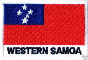 WESTERN SAMOA EMBROIDERED Iron Patch T Shirt Sew Cloth  