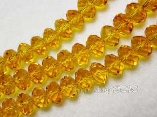 50pcs Crystal Glass Bead Many Color Available 8x6mm  