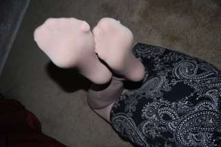 Womens Well Worn/USED Opaque Beige Lace Thigh Highs/Stockings ♥JSP 