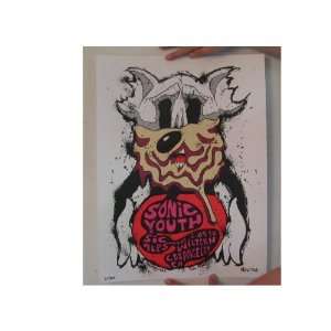 Sonic Youth Silkscreen Poster Tour Las Vegas NV 