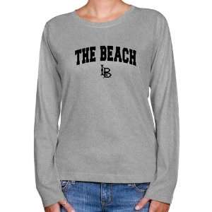 Long Beach State 49ers Ladies Ash Logo Arch Long Sleeve Classic Fit T 