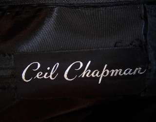 Vintage 1950s Ceil Chapman Black Silk Taffeta Drape Bow Cocktail Party 