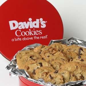 Davids Cookies Pecan Chocolate Chunk Fresh Baked Cookies 2 lb. Tin