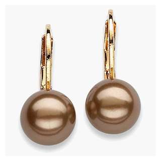  Genuine Chocolate Shell Pearl Dangle Earrings Jewelry