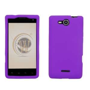  Purple Silicone Skin Soft Phone Cover for Verizon LG Lucid 