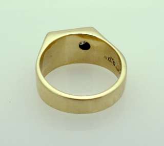 10k Yellow Gold cTo Mens Diamond Ring 14 grams size 12  