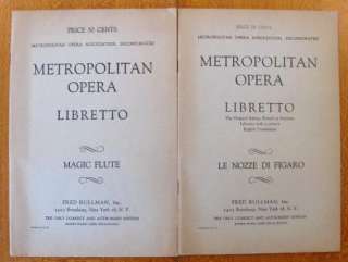 LOT Of 19 Metropolitan Opera Librettos + BONUSES  