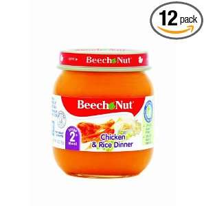 Beech Nut Chicken & Rice Dinner Stage 2, 4 Ounce Jars (Pack of 12)