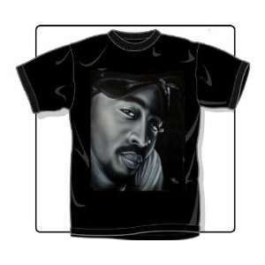  2 Pac Tupac Shakur Airbrushed T Shirt, L 