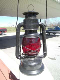   LITTLE WIZARD NY USA RED GLOBE RAILROAD TRAIN RR OIL LANTERN LAMP