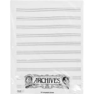   Manuscript Paper 10 Stave 50 Xerographic Sheets Musical Instruments