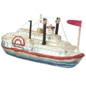  Glass Paddle Wheeler Christmas Ornament: Sports & Outdoors
