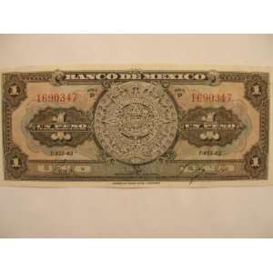  Un Peso Banco De Mexico Paper Money.: Everything Else