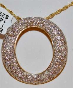 Diamond Eternity Circle of life Pendant Charm 1.75ct Real diamonds 