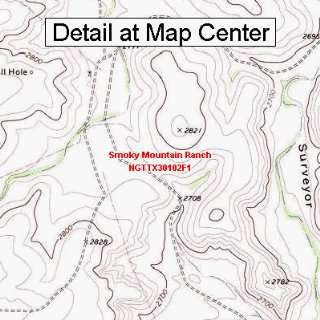  USGS Topographic Quadrangle Map   Smoky Mountain Ranch 