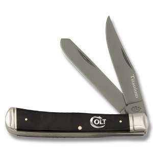  Colt Knives 312 Titanium Series Trapper Pocket Knife with Black 