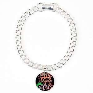   Charm Bracelet Live Love and Party (80s Decor): Artsmith Inc: Jewelry