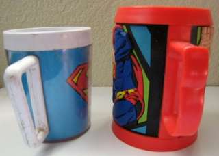 S012 Lot of 2 Superman cups, 1944 & Six Flags 1998  