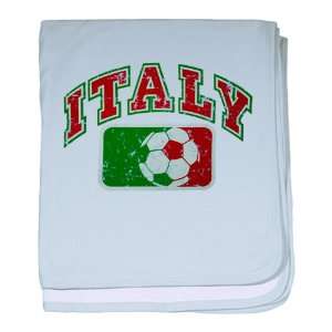 Baby Blanket Sky Blue Italy Italian Soccer Grunge   Italian Flag