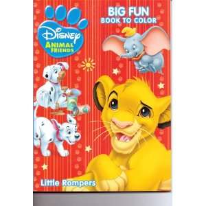  Disney Animal Friends Big Fun Book to Color ~ Little 