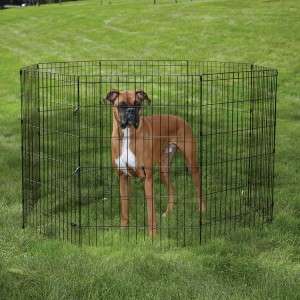 Easy Ex Pen Dog Pet Exercise Fence Kennel Black~VALUE  