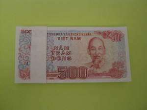 Vietnamese dong 10 PCS bundle 500 dong each uncirculate  