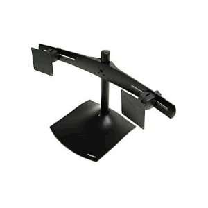   Desk Stand Aluminum Steel Black Rotating Cable Management: Electronics