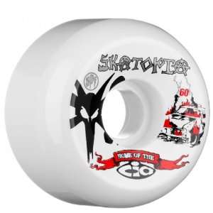  BONES Skatopia SPF Skate Wheels White 60mm: Sports 