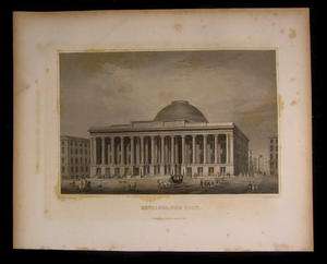 Stock Exchange New York City 1846 engraved view  