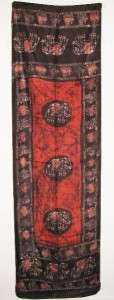   Hippie Boho India Ethnic Batik Vintage Silk LONG Scarf 22X72  