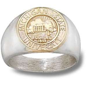  Michigan State University Seal Ring Sz 10 1/2 (Silver 