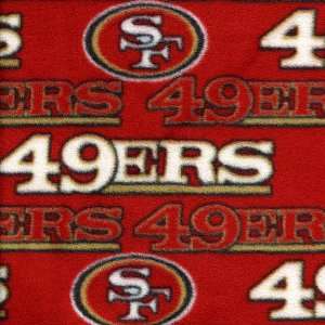 NFL San Francisco 49ers Polar Fleece Fabric  Per Yard:  