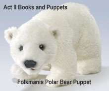 Folkmanis Polar Bear Puppet moveable mouth   New 638348050014  