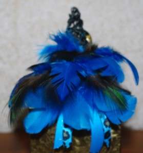 lMini Teal Salem Witch Hat 4 Cats & Moon Pin   Doll  