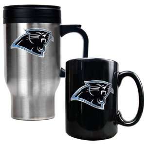   Carolina Panthers Coffee Cup & Travel Mug Gift Set: Sports & Outdoors