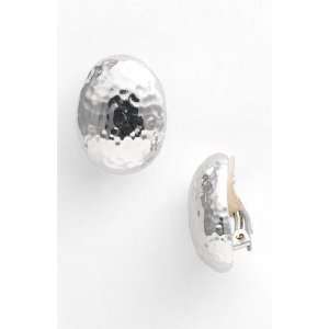  Simon Sebbag Hammered Oval Clip Earrings: Jewelry