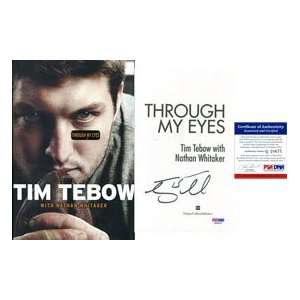  Tim Tebow Signed Copy of Through My Eyes PSA Sports 