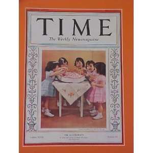  Dionne Quintuplets May 31 1937 Time Magazine Fabulous 