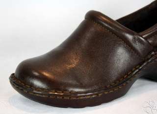   by BORN Peggy Dark Brown / Espresso Leather Clog Womens Shoes  