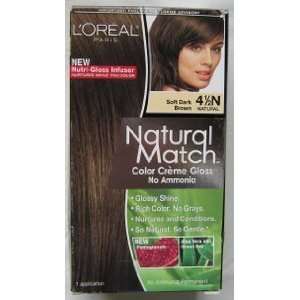  LOreal Natural Match Hair Color, 4 1/2 N Soft Dark Brown Beauty