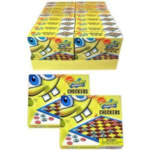 Sponge Bob Boxed Checkers & Tic Tac Toe In Display Case Pack 48