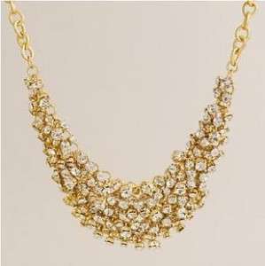 Auth J. Crew Multi Layer Crystal Necklace  