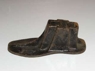 antique cast iron Childs cobbler shoe last mold form  