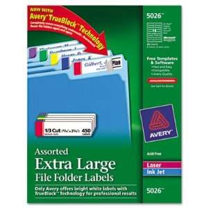  Avery Extra Large Filing Label   0.93 Width x 3.43 