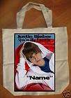 Justin Bieber Personalize Tote Bag   NEW