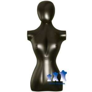  Inflatable Mannequin, Female Torso with Head, Black