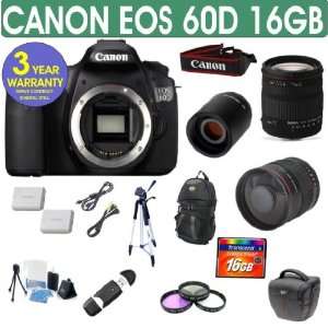  Canon EOS 60D + Sigma 18 200 Lens + 800mm Mirror Lens 