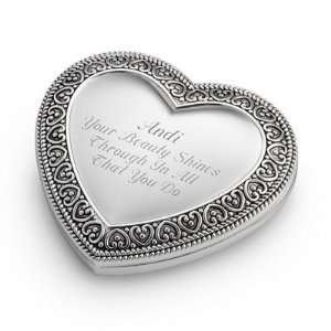  Personalized Expressions Heart Compact Mirror Gift: Beauty