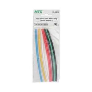  NTE Heat Shrink 21 Assorted Colors 1/8 x 6 10 Pcs 