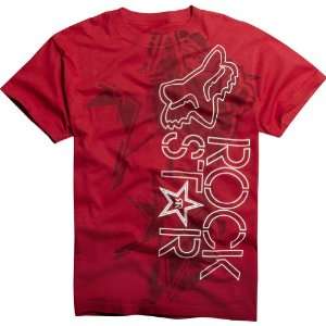 Fox Racing Rockstar Showbox Mens Short Sleeve Casual Shirt   Red 